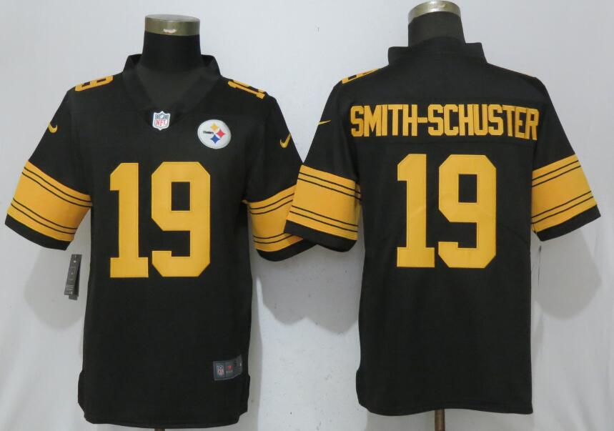 Nike Steelers 19 JuJu Smith-Schuster Black Youth Color Rush Limited Jersey
