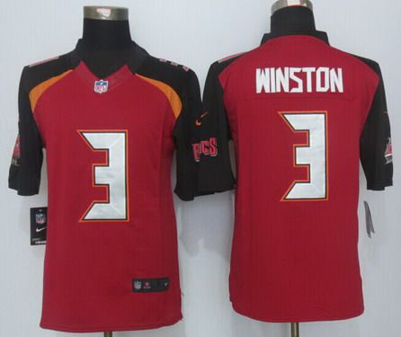 Nike Tampa Bay Buccaneers #3 Jameis Winston Red Limited Jersey