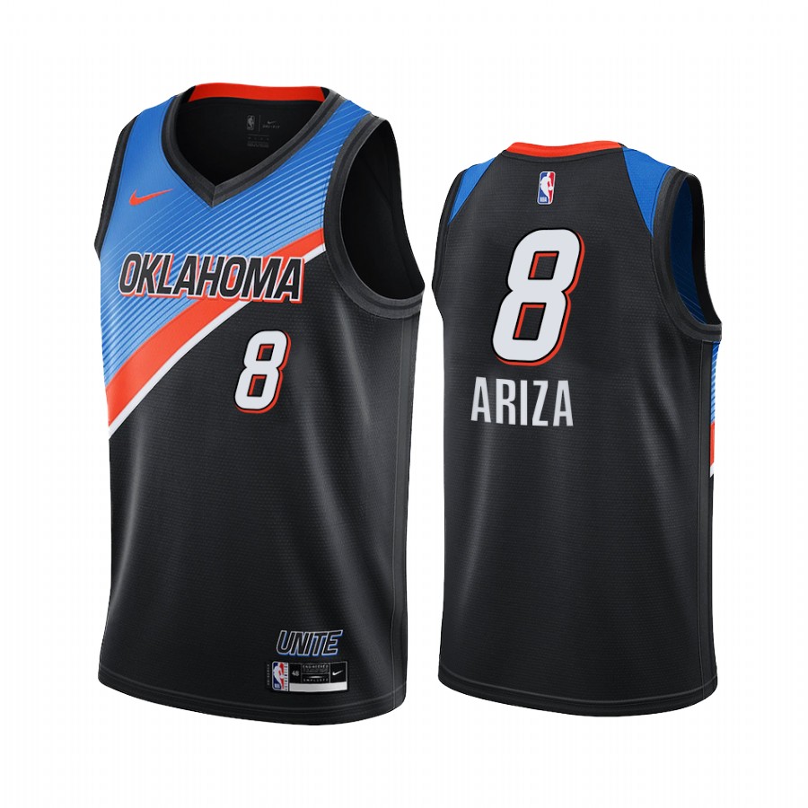 Nike Thunder #8 Trevor Ariza Black NBA Swingman 2020-21 City Edition Jersey