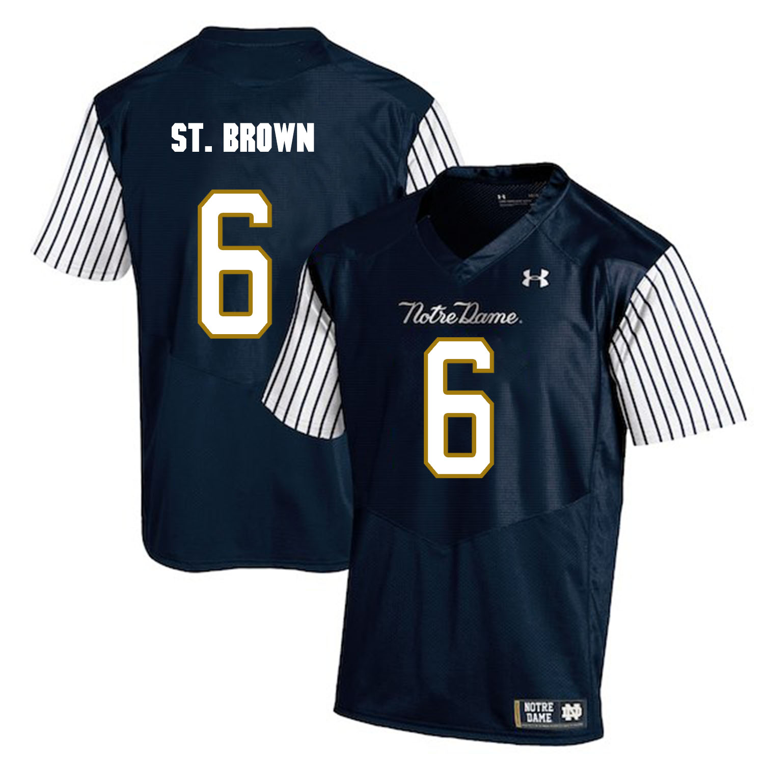Notre Dame Fighting Irish 6 Equanimeous St. Brown Navy College Football Jersey