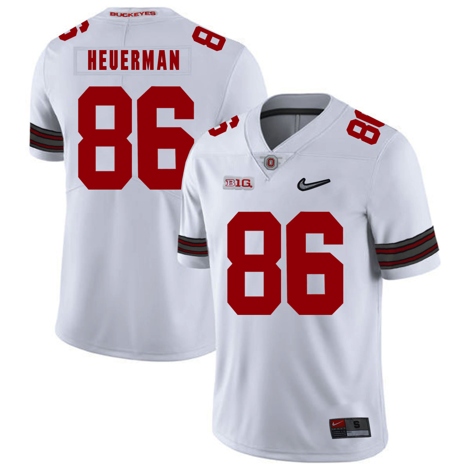 Ohio State Buckeyes 86 Jeff Heuerman White Diamond Nike Logo College Football Jersey
