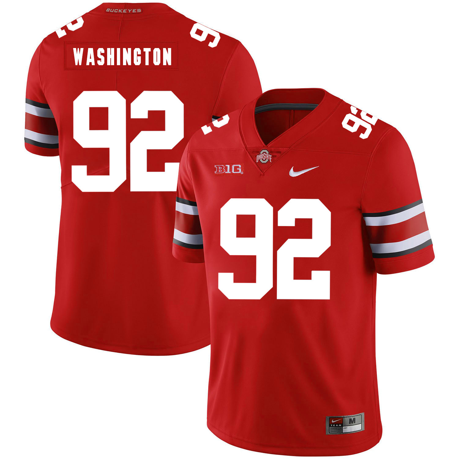 Ohio State Buckeyes 92 Adolphus Washington Red Nike College Football Jersey