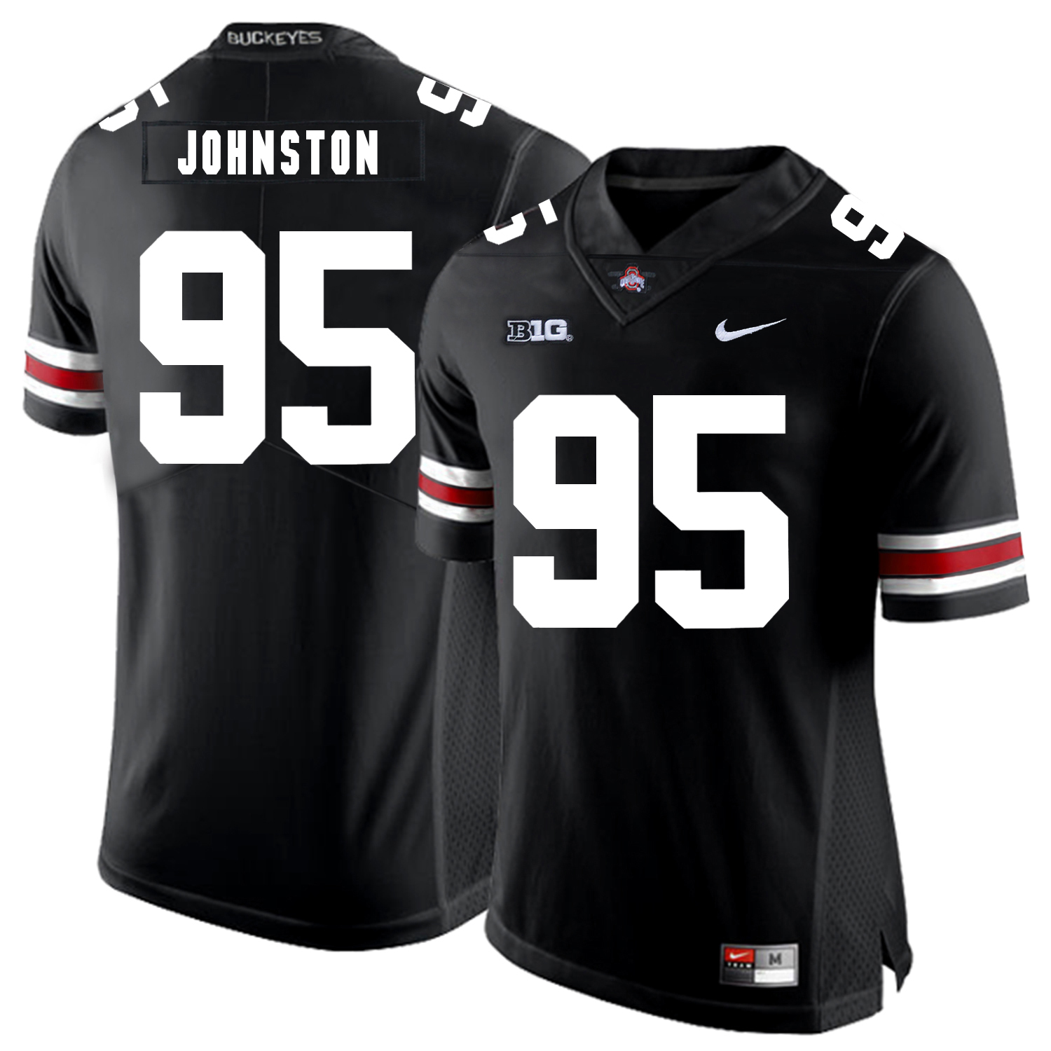 Ohio State Buckeyes 95 Cameron Johnston Black Nike College Football Jersey