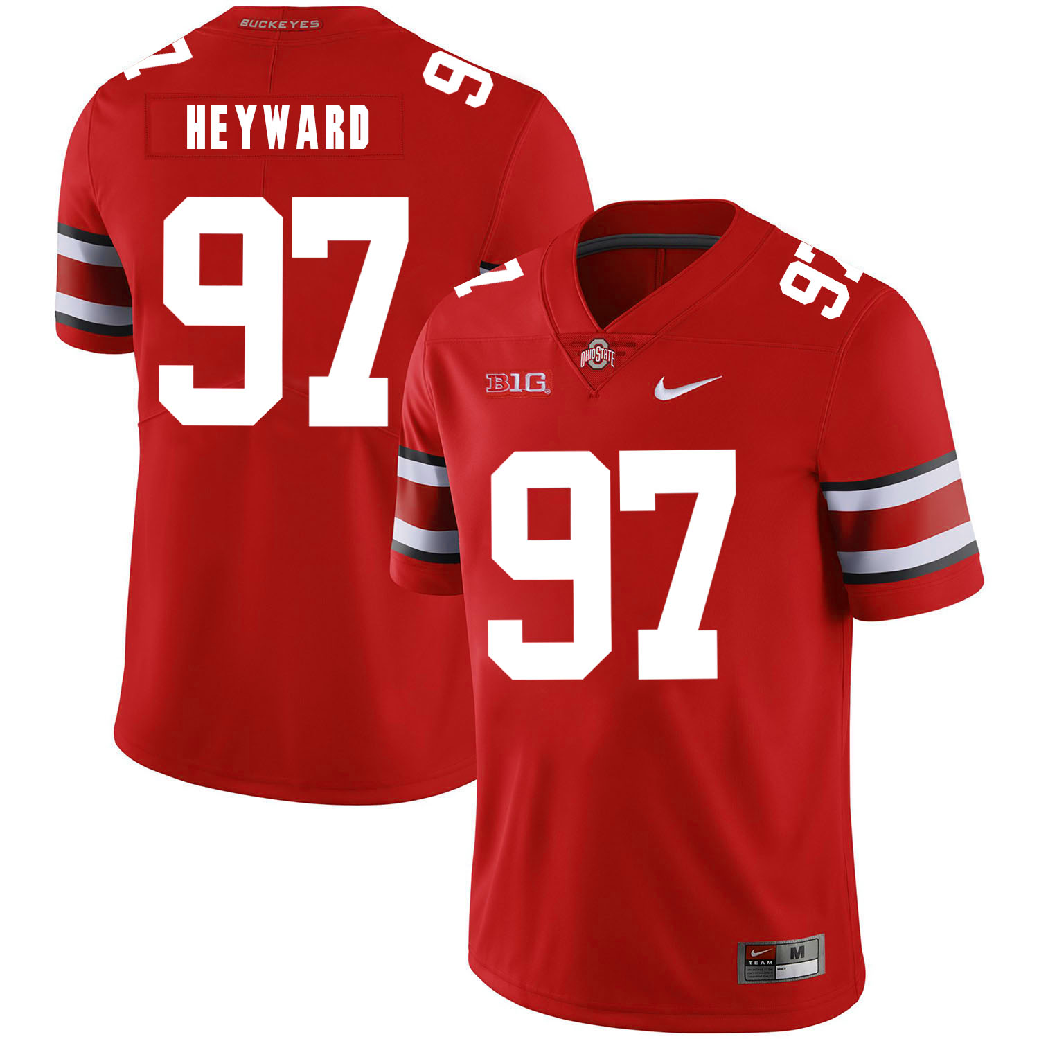 Ohio State Buckeyes 97 Cameron Heyward Red Nike College Football Jersey