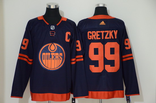 Oilers 99 Wayne Gretzky Navy 50th Anniversary Adidas Jersey