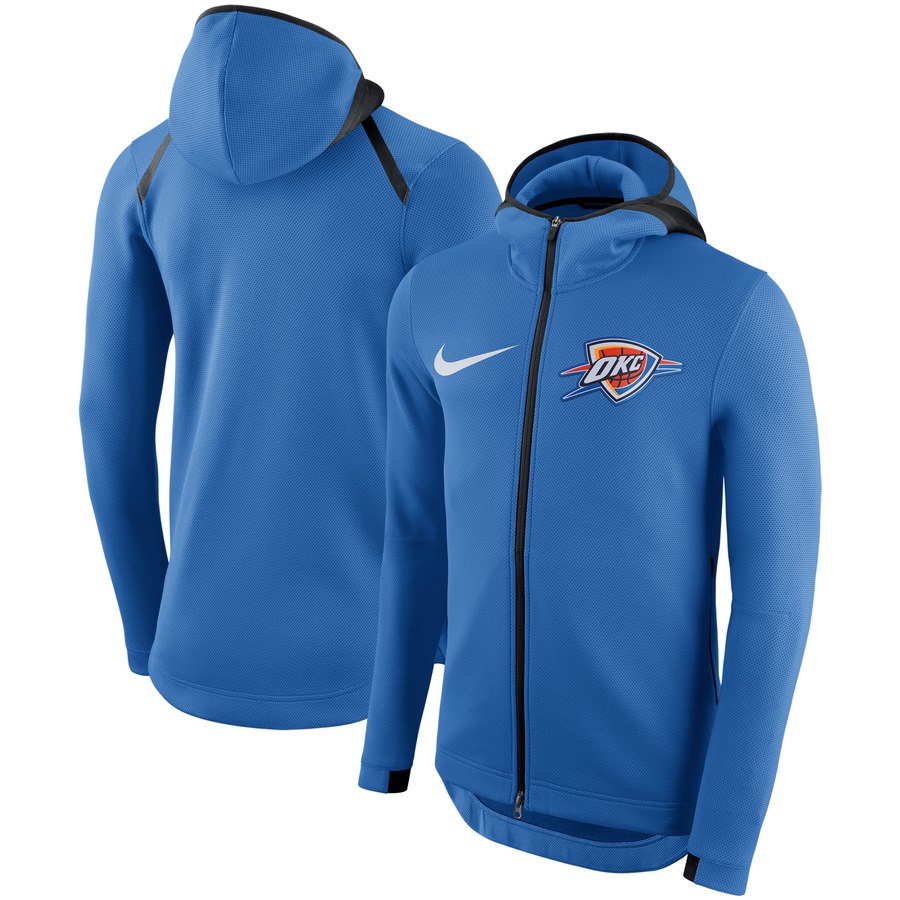 Oklahoma City Thunder Nike Showtime Therma Flex Performance Full Zip Hoodie Blue