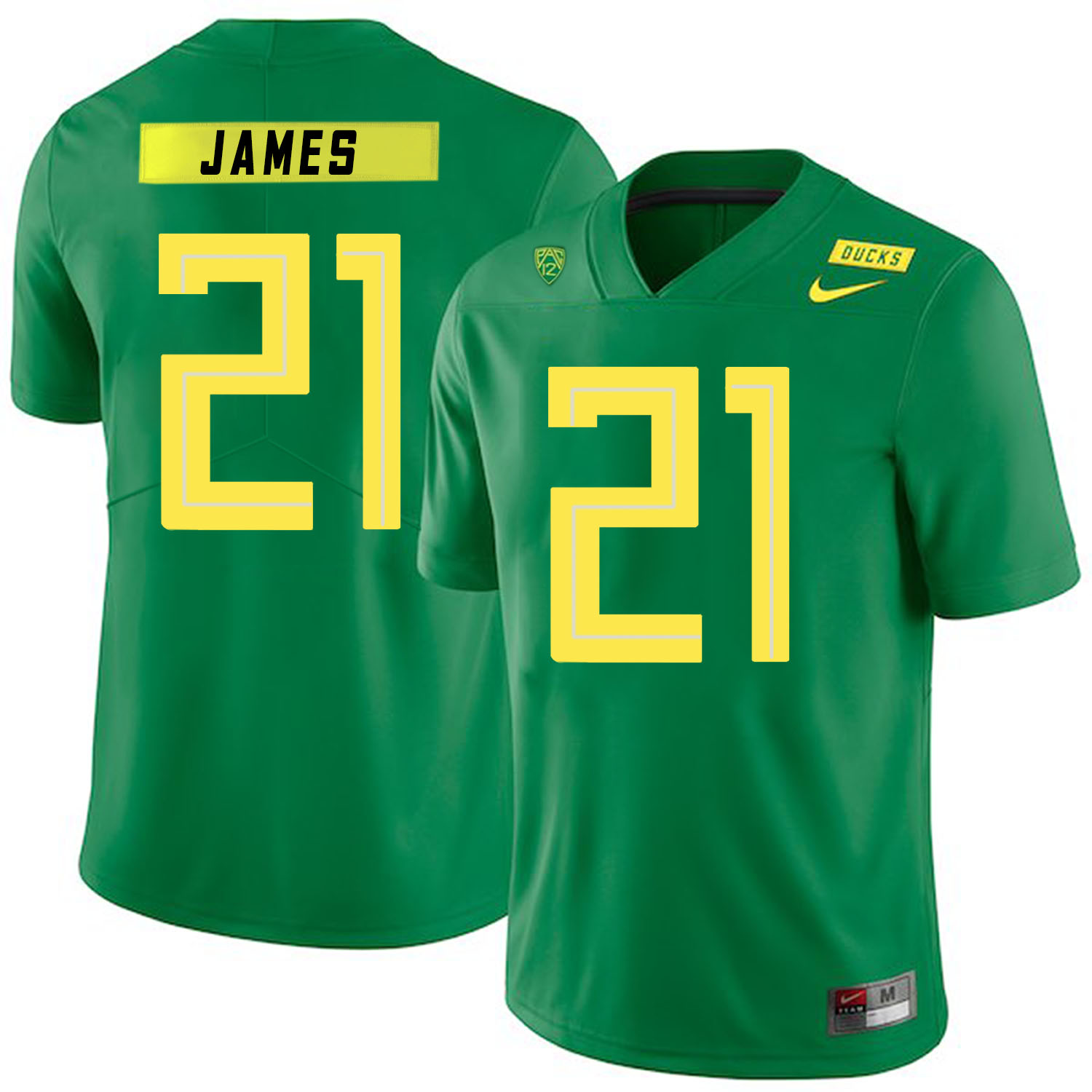 Oregon Ducks 21 LaMichael James Apple Green Nike College Football Jersey
