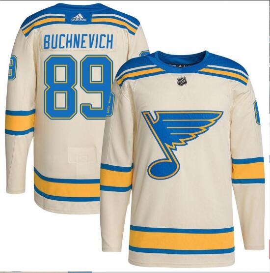 Pavel Buchnevich St. Louis Blues #89 Adidas Men's Authentic 2022 Winter Classic Player Jersey - Cream