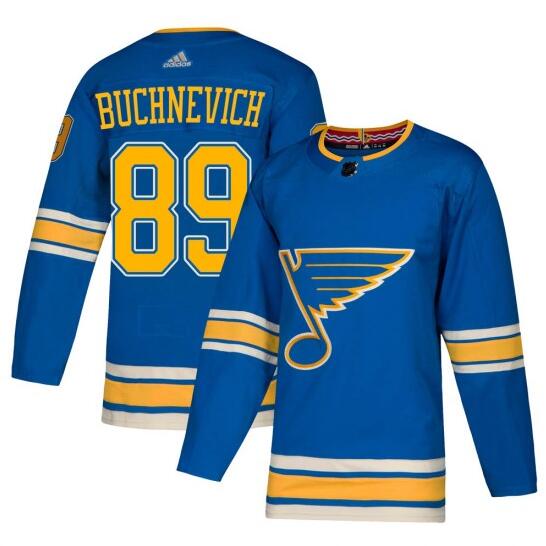 Pavel Buchnevich St. Louis Blues #89 Adidas Men's Authentic Blue Alternate Jersey