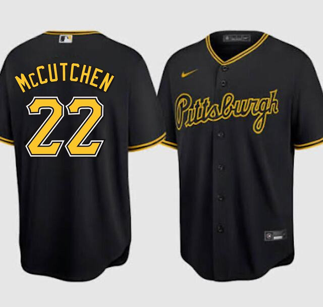 Pittsburgh Pirates #22 Andrew McCutchen Black Alternate Cool Base Player Jersey