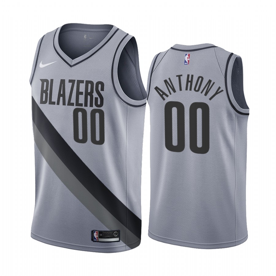Portland Trail Blazers #00 Carmelo Anthony Gray NBA Swingman 2020-21 Earned Edition Jersey