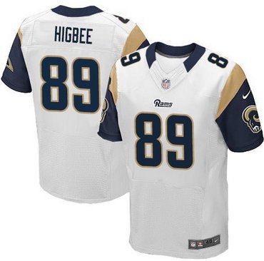 Nike Rams #89 Tyler Higbee White Men's Stitched NFL Elite Jersey