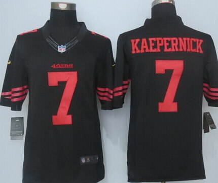 Nike San Francisco 49ers #7 Colin Kaepernick 2015 Black Limited Jersey