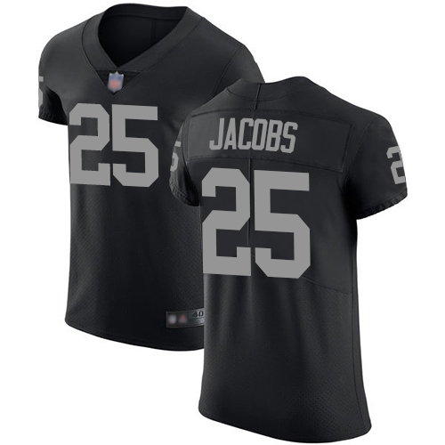 Raiders #25 Josh Jacobs Black Team Color Men's Stitched Football Vapor Untouchable Elite Jersey