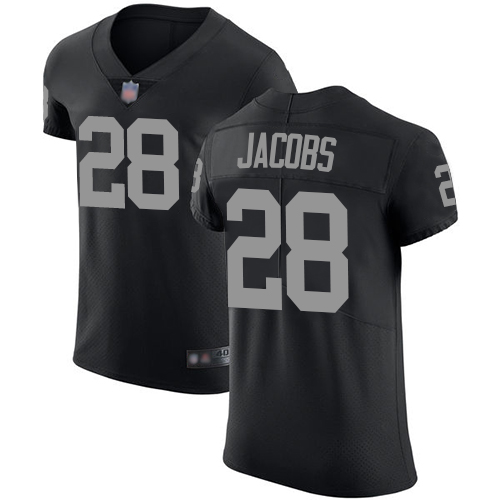 Raiders #28 Josh Jacobs Black Team Color Men's Stitched Football Vapor Untouchable Elite Jersey