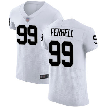 Raiders #99 Clelin Ferrell White Men's Stitched Football Vapor Untouchable Elite Jersey