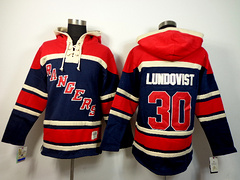 Rangers 30 Lundqvist Dark Blue Hoodies Jerseys