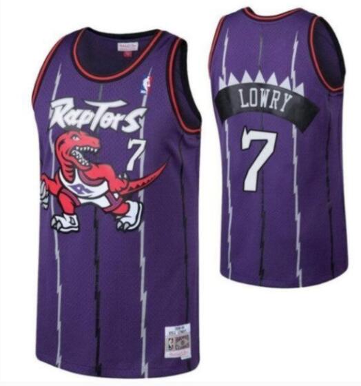 Raptors #7 Kyle Lowry purple Basketball Swingman Hardwood Classics Jersey
