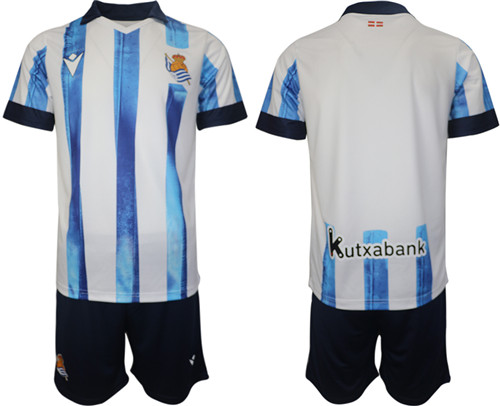 Real Sociedad home Custom or blank 2023-24 suit soccer jerseys