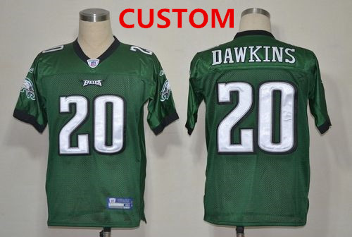 Reebok Philadelphia Eagles Custom Dark Green Jersey