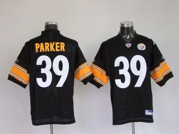 Reebok pittsburgh steelers 39 willie parker black(white number) stitched Jerseys