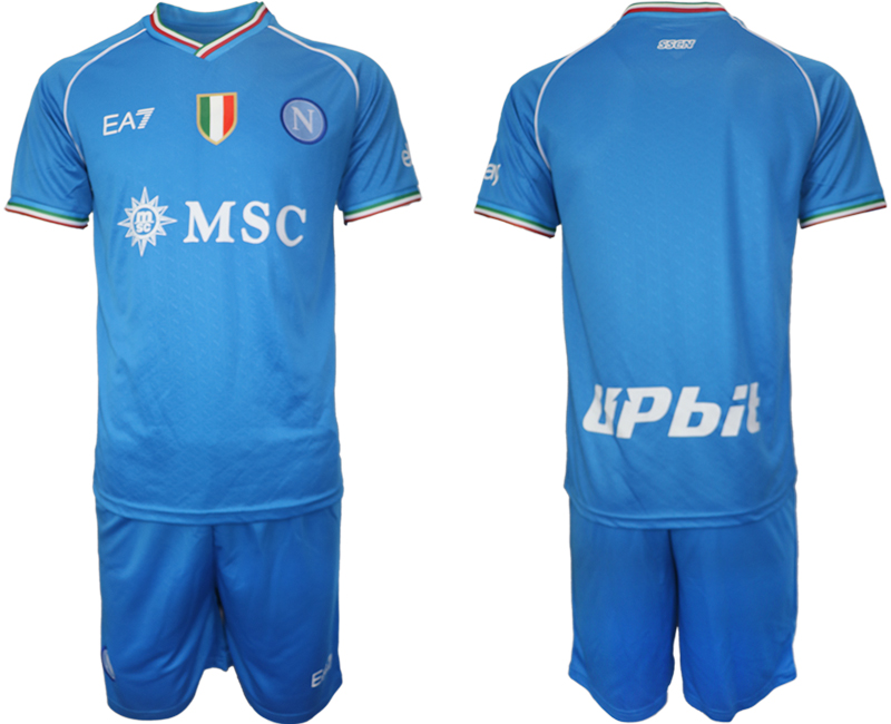SSC Napoli Custom or Blank Home 2023-24 suit soccer jerseys