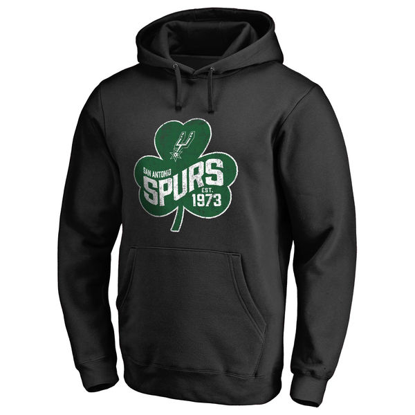 San Antonio Spurs Fanatics Branded Black Big & Tall St. Patrick's Day Paddy's Pride Pullover Hoodie