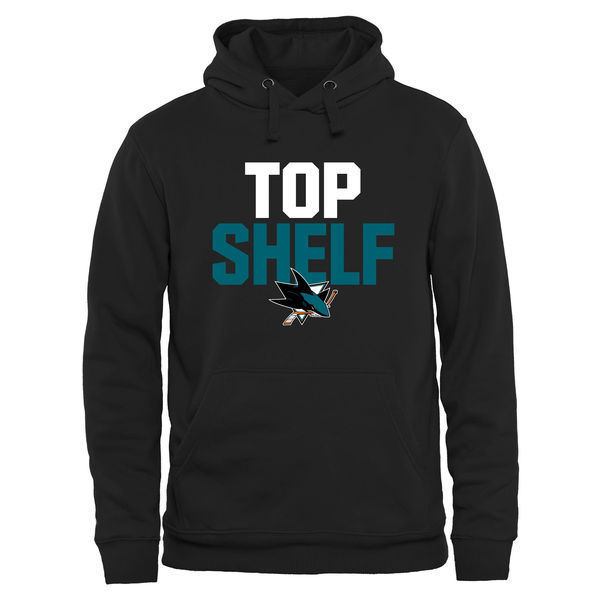 San Jose Sharks Black Team Logo Men's Pullover Hoodie04