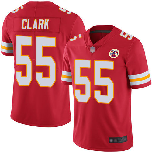 Size 60 XXXXL Nike Chiefs #55 Frank Clark Red Team Color Men's Stitched NFL Vapor Untouchable Limited Jersey