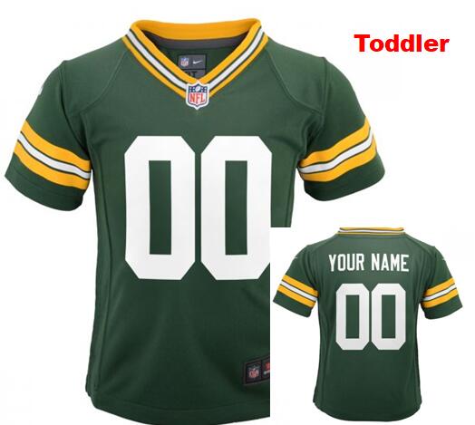 Toddler Green Bay Packers baby Custom Home Game Jersey