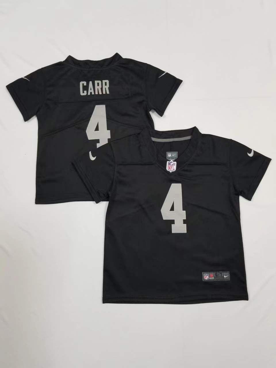 Toddler Las Vegas Raiders #4 Derek Carr Limited Black Vapor Jersey