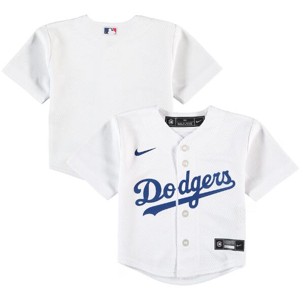 Toddler Los Angeles Dodgers Custom Infant NikeHome Replica Team White Jersey