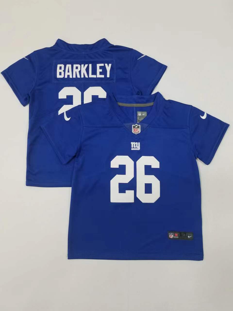 Toddler New York Giants #26 Saquon Barkley Limited Blue Vapor Stitched Jersey