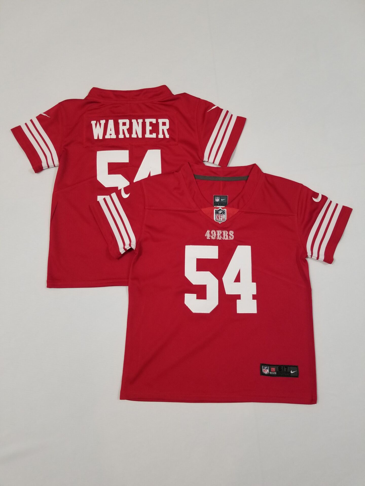 Toddler San Francisco 49ers #54 Fred Warner Limited Red Vapor Stitched Jersey
