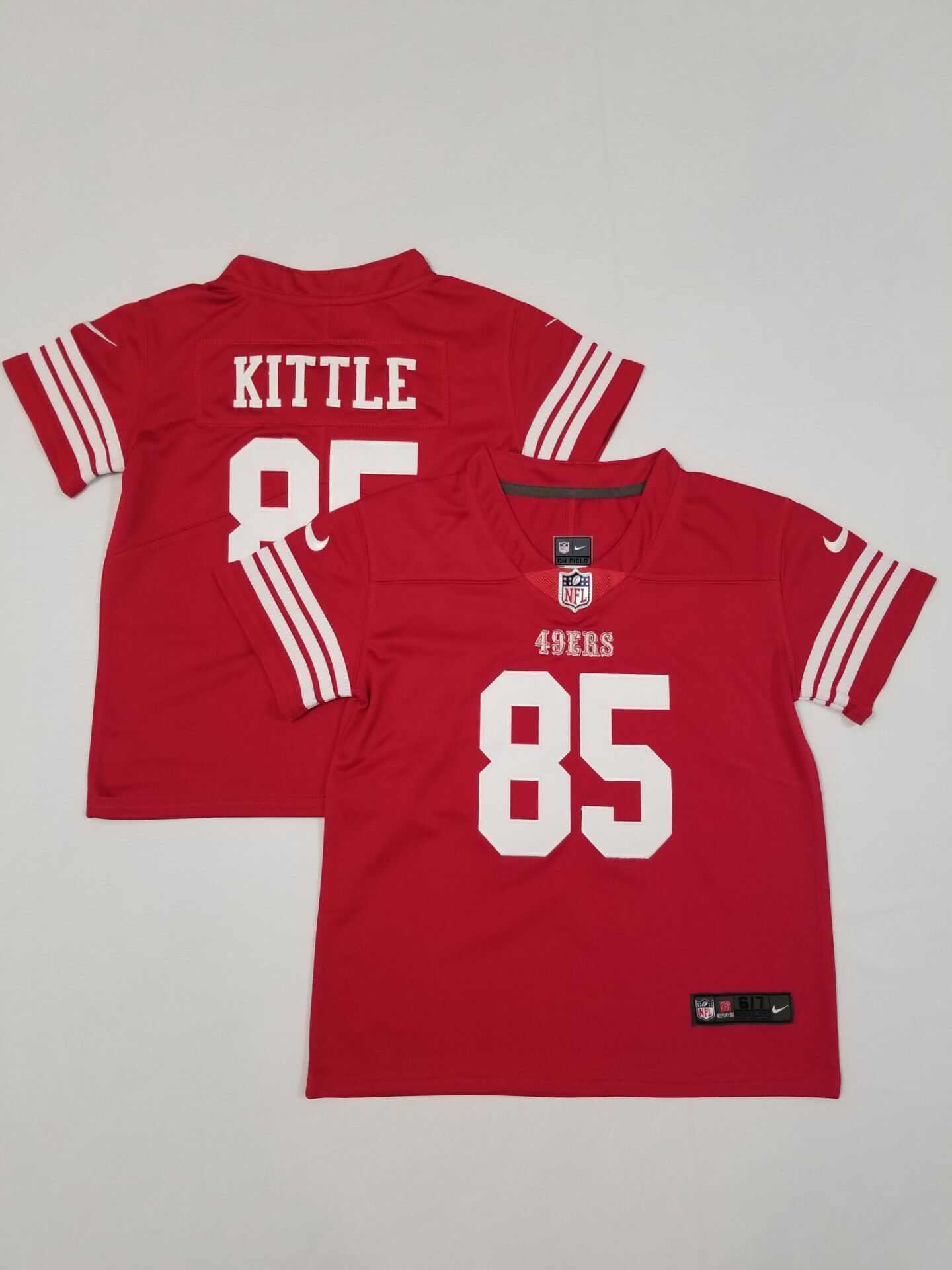 Toddler San Francisco 49ers #85 George Kittle Limited Red Vapor Stitched Jersey