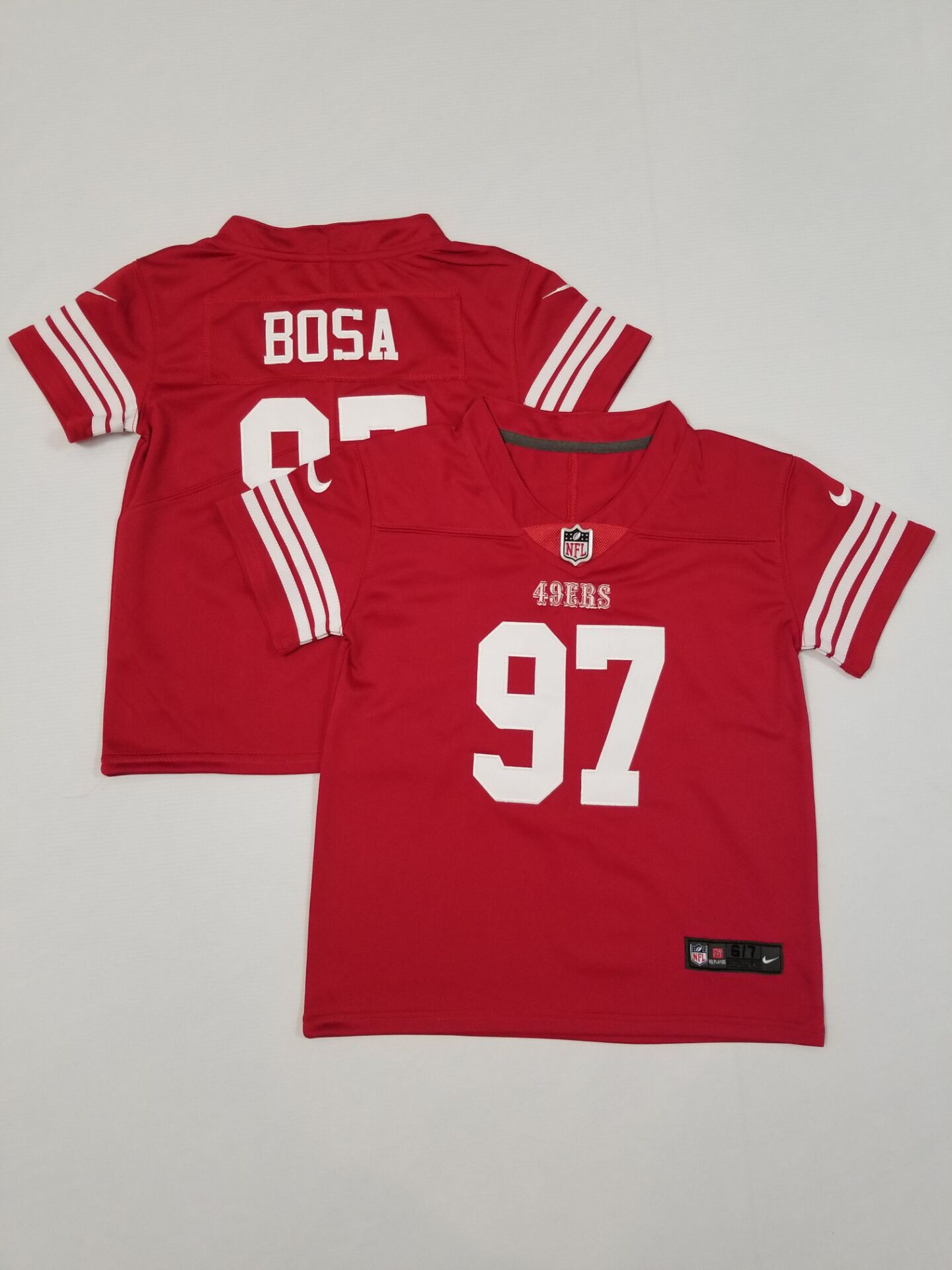 Toddler San Francisco 49ers #97 Nick Bosa Limited Red Vapor Stitched Jersey