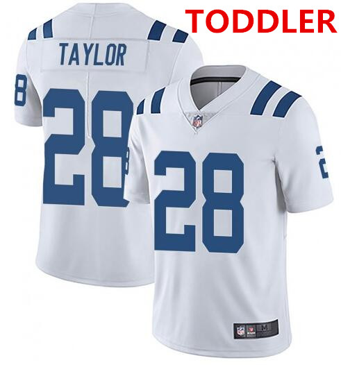 Toddler indianapolis colts #28 jonathan taylor white stitched nike jersey