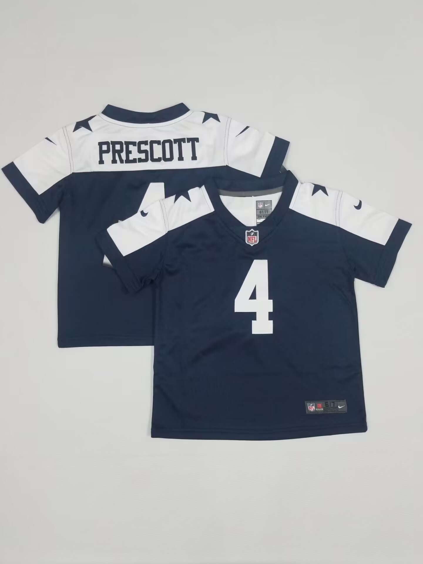 Toddlers Dallas Cowboys #4 Dak Prescott Blue Thanksgiving 2021 Vapor Untouchable Stitched Nike Limited Jersey