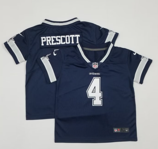 Toddlers Dallas Cowboys #4 Dak Prescott Navy Blue 2021 Vapor Untouchable Stitched Nike Limited Jersey