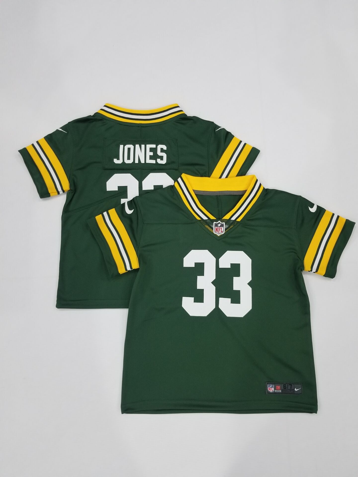 Toddlers Green Bay Packers #33 Aaron Jones Green 2022 Vapor Untouchable Stitched NFL Nike Throwback Limited Jersey