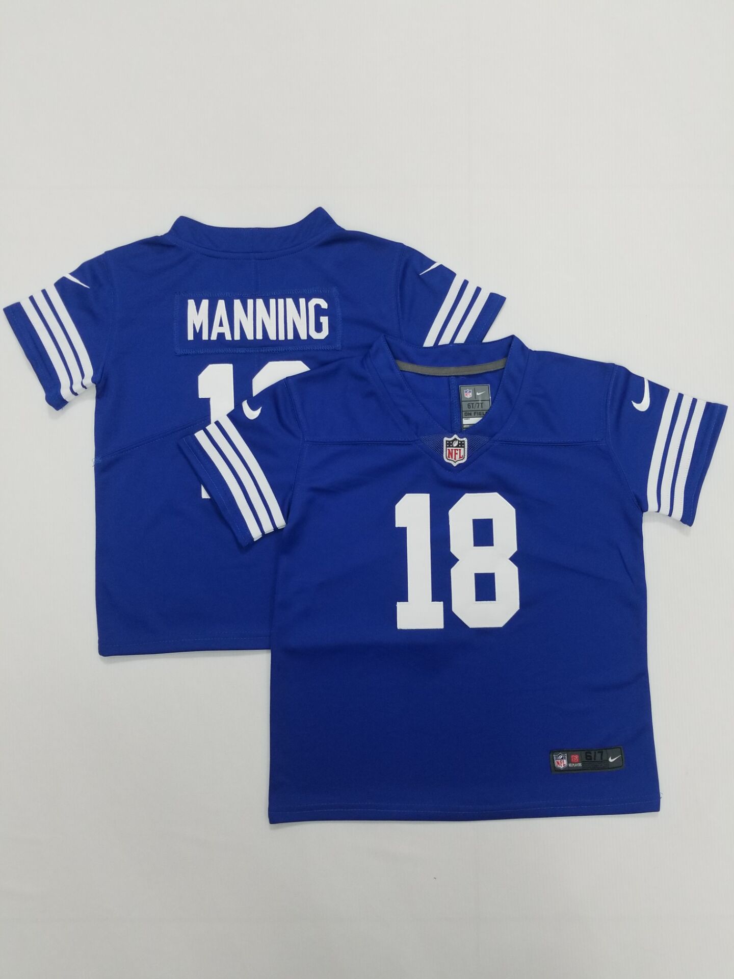 Toddlers Indianapolis Colts #18 Peyton Manning Blue 2022 Vapor Untouchable Stitched NFL Nike Limited Jersey