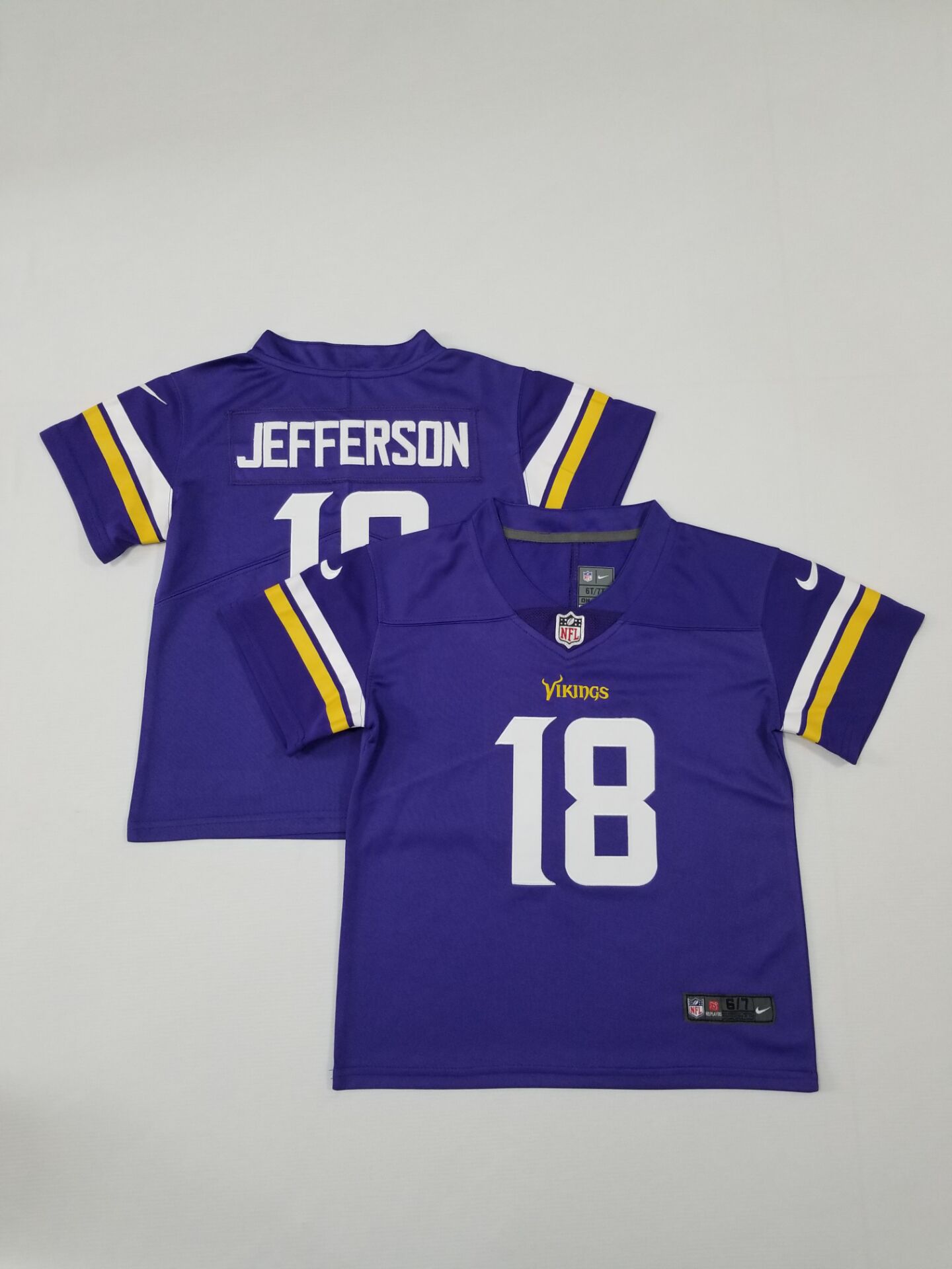 Toddlers Minnesota Vikings #18 Justin Jefferson Purple 2020 Color Rush Stitched NFL Nike Limited Jersey