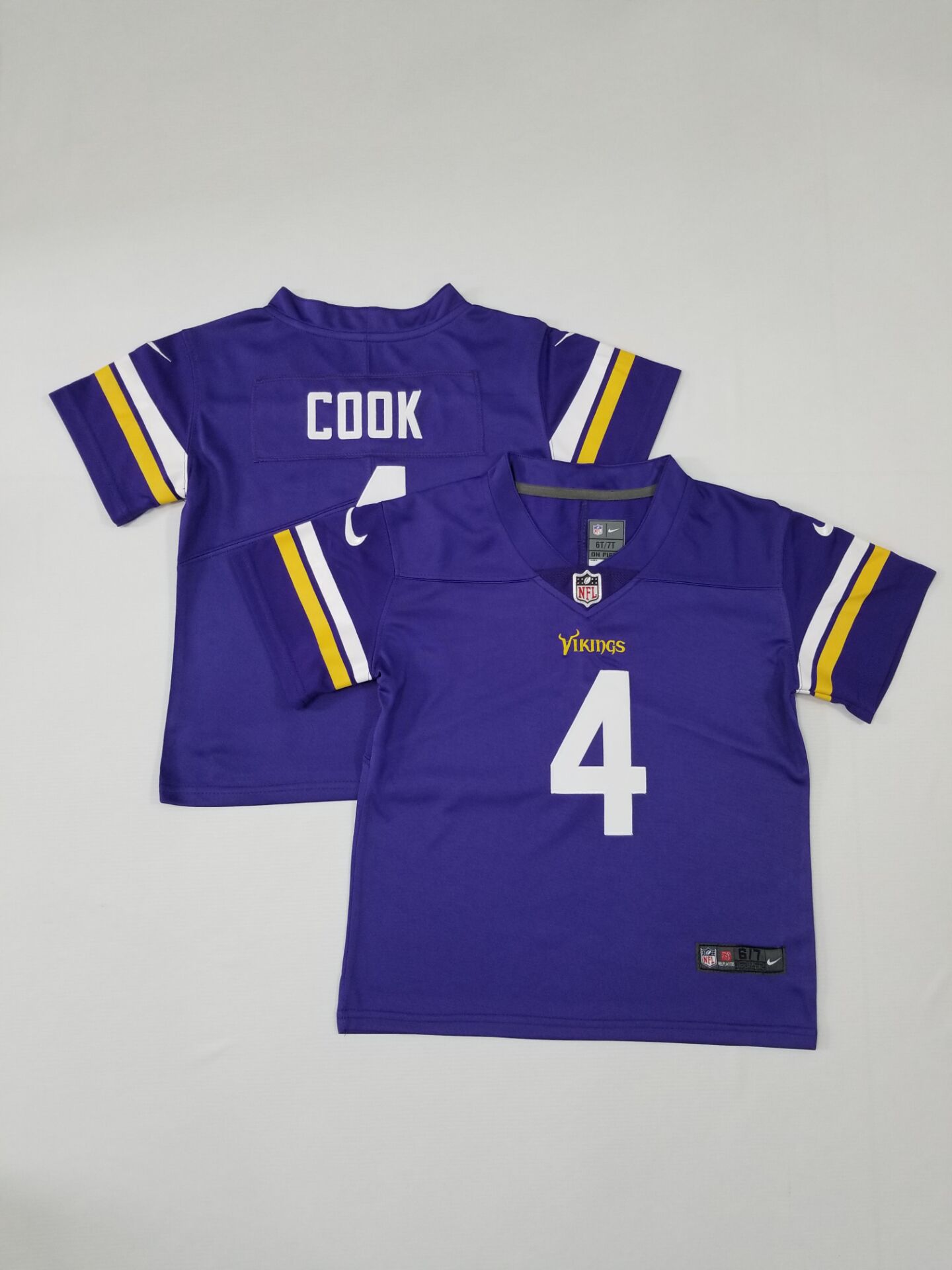 Toddlers Minnesota Vikings #4 Dalvin Cook Purple 2020 Color Rush Stitched NFL Nike Limited Jersey