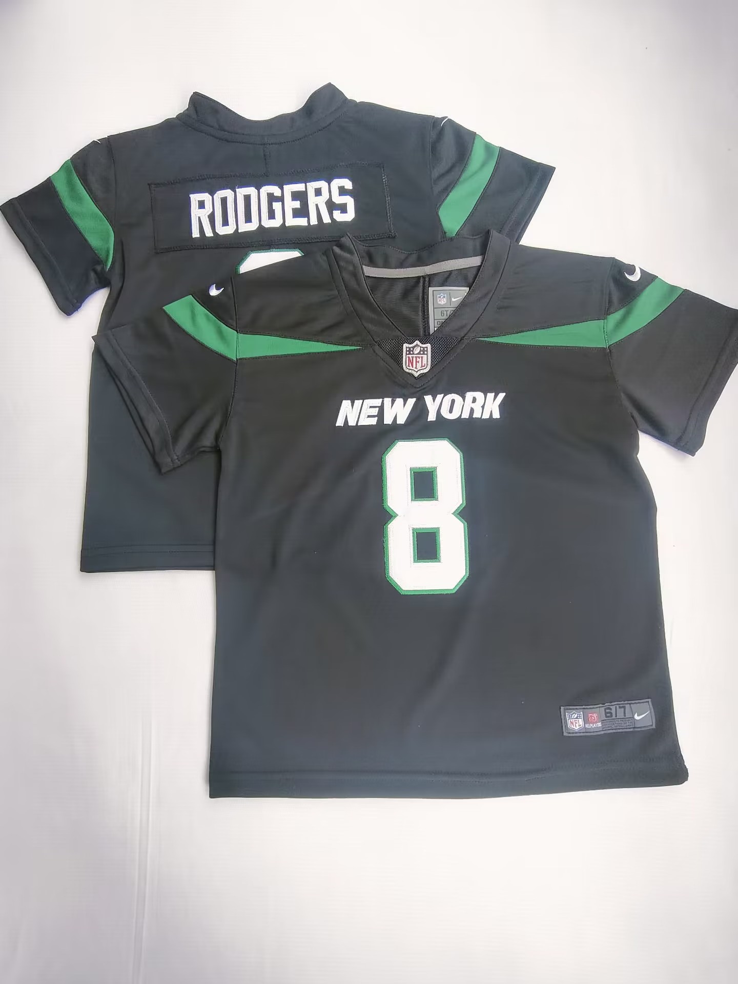 Toddlers New York Jets #8 Aaron Rodgers Black 2023 Vapor Untouchable Stitched Limited Jersey