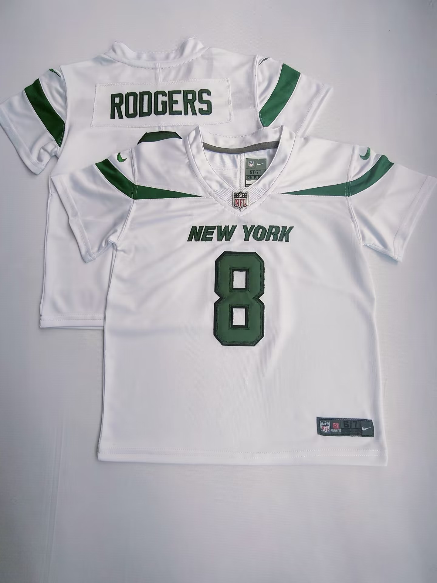 Toddlers New York Jets #8 Aaron Rodgers White 2023 Vapor Untouchable Stitched Limited Jersey