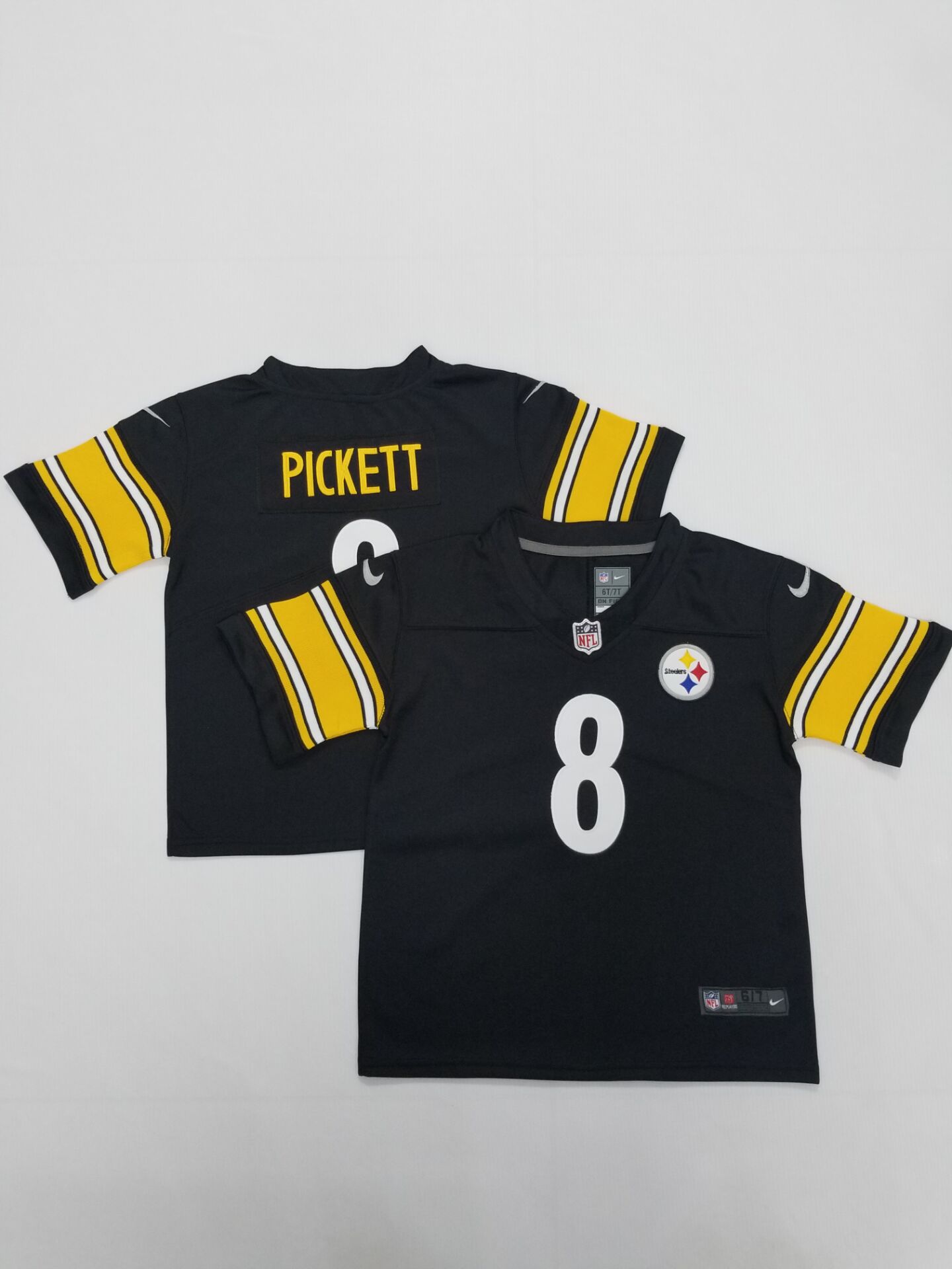 Toddlers Pittsburgh Steelers #8 Kenny Pickett Black 2022 Vapor Untouchable Stitched NFL Nike Throwback Limited Jersey