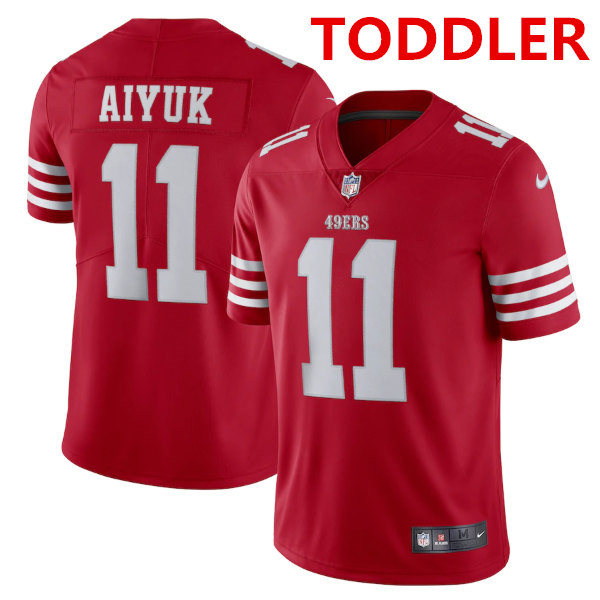 Toddlers San Francisco 49ers #11 Brandon Aiyuk 2022 New Scarlet Vapor Untouchable Limited Stitched Football Jersey