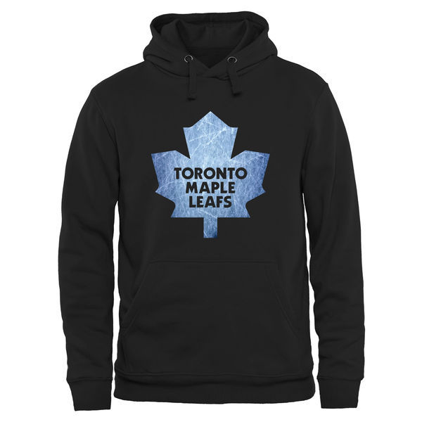 Toronto Maple Leafs Black Team Logo Men's Pullover Hoodie
