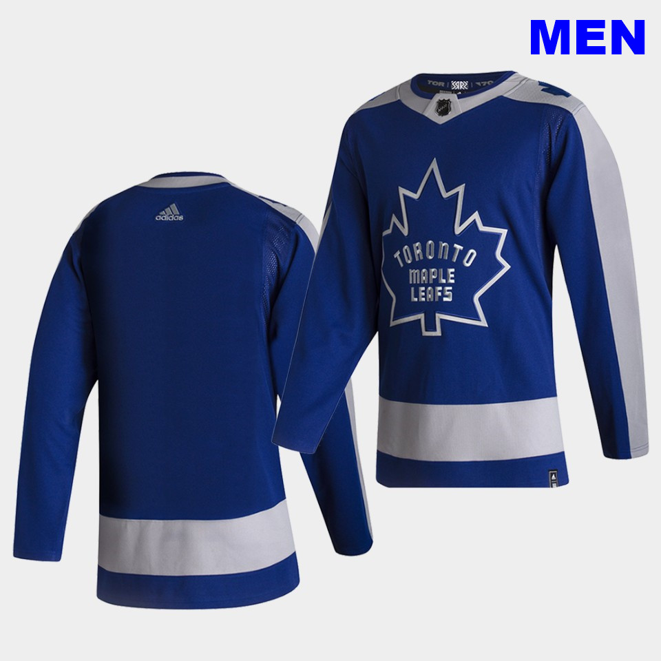 Toronto Maple Leafs Blank 2021 Reverse Retro Blue Special Edition Authentic Jersey