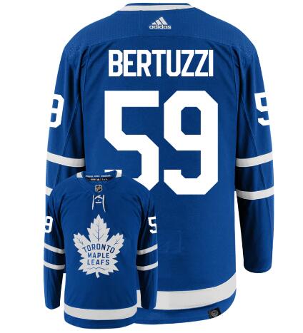 Toronto Maple Leafs #59 Tyler Bertuzzi adidas Blue Authentic Home Player Hockey Jersey